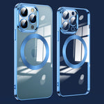For iPhone 12 Pro Max Compatible with MagSafe TPU Clear Phone Cover with Glass Lens Protector