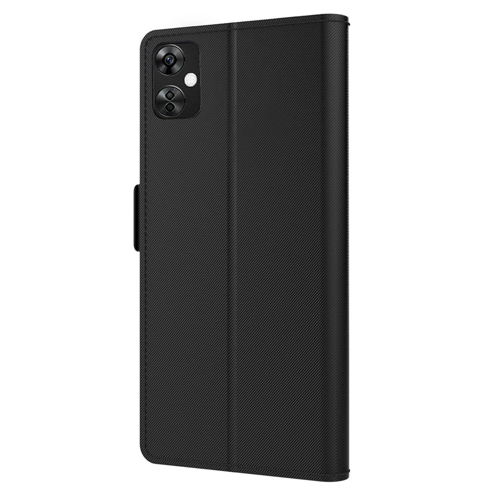 OnePlus Nord CE 3 Lite 5G / Nord N30 5G PU-läder Korthållare Stativfodral Fallskyddande mobilskal med Spegel