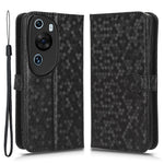Huawei P60 Art PU-läder plånboksfodral med prickmönster, präglat stativfodral