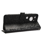 Huawei P60 Art PU-läder plånboksfodral med prickmönster, präglat stativfodral
