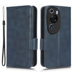 Huawei P60 Art PU-läder+TPU mobilmobilskal med tryckt triangelstativ, plånboksskal