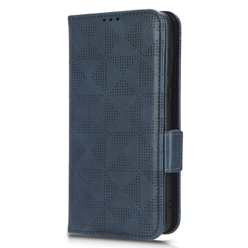 Huawei P60 Art PU-läder+TPU mobilmobilskal med tryckt triangelstativ, plånboksskal