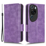Huawei P60 Art PU-läder+TPU mobilmobilskal med tryckt triangelstativ, plånboksskal