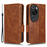 Huawei P60 Art PU-läder+TPU mobilmobilskal med tryckt triangelstativ, plånboksskal