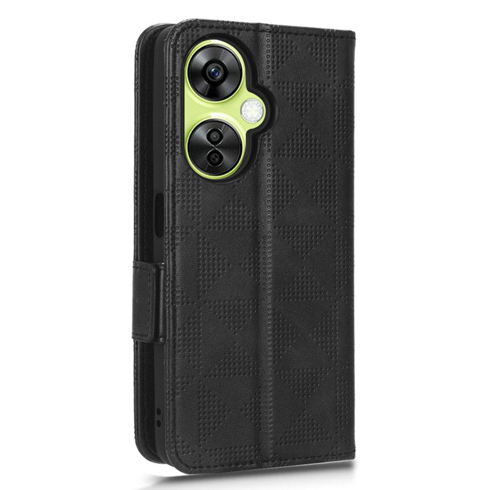OnePlus Nord CE 3 Lite 5G / Nord N30 5G mobilskal Präglat Triangel Stativ Plånbok PU Läderfodral