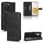 Stötsäkert fodral i PU-läder med prickmönster och plånbok för Huawei P60/P60 Pro