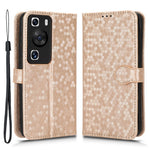 Stötsäkert fodral i PU-läder med prickmönster och plånbok för Huawei P60/P60 Pro