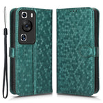 Stötsäkert fodral i PU-läder med prickmönster och plånbok för Huawei P60/P60 Pro