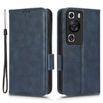 Huawei P60 Pro / P60 Anti-damm mobilskal PU-läder mobilskal präglad triangel stativ plånboksfodral