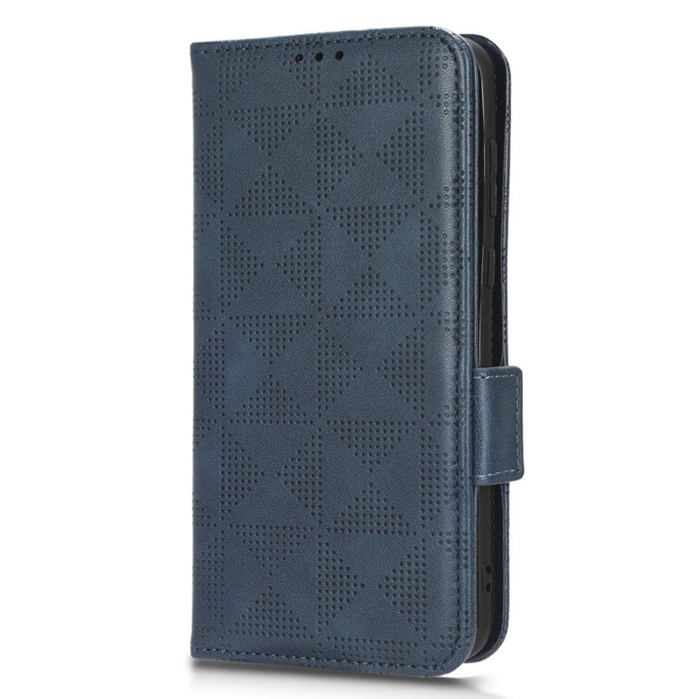 Huawei P60 Pro / P60 Anti-damm mobilskal PU-läder mobilskal präglad triangel stativ plånboksfodral