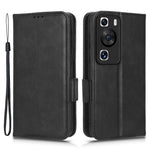 Huawei P60 Pro / P60 Anti-damm mobilskal PU-läder mobilskal präglad triangel stativ plånboksfodral