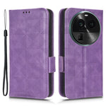 Shockproof PU Leather Phone Case for Oppo Find X6 , Imprinted Triangle Stand Wallet Cover