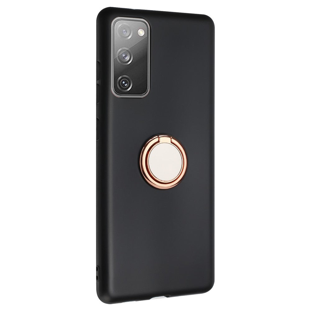 For Samsung Galaxy S20 FE / S20 FE 5G / S20 FE 2022 / S20 Lite Matte TPU Phone Cover with Ring Kickstand
