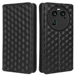 Wallet Case for Oppo Find X6 Imprinted Rhombus Pattern PU Leather+TPU Stand Phone Cover