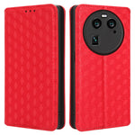 Wallet Case for Oppo Find X6 Imprinted Rhombus Pattern PU Leather+TPU Stand Phone Cover