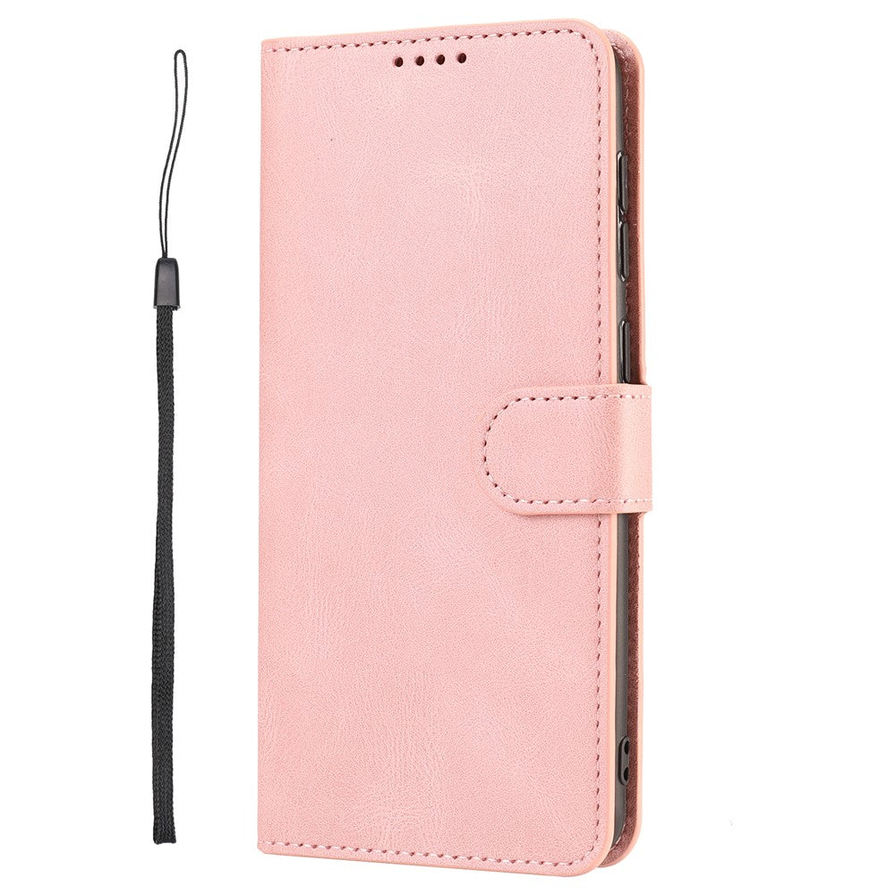 For Oppo A74 4G / F19 Shockproof Case Wallet Phone Shell Anti-Drop Leather Phone Cover with Strap