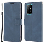 Oppo A94 5G / Reno5 Z / F19 Pro+ 5G mobilskal PU-läder Plånboksfodral med stativ och rem