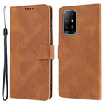 Oppo A94 5G / Reno5 Z / F19 Pro+ 5G mobilskal PU-läder Plånboksfodral med stativ och rem