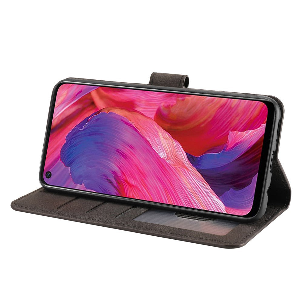 Oppo A54 5G / A74 5G / A93 5G / OnePlus Nord N200 5G mobilskal Stativ PU-läder Flip-plånboksfodral