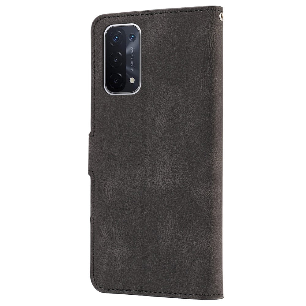Oppo A54 5G / A74 5G / A93 5G / OnePlus Nord N200 5G mobilskal Stativ PU-läder Flip-plånboksfodral