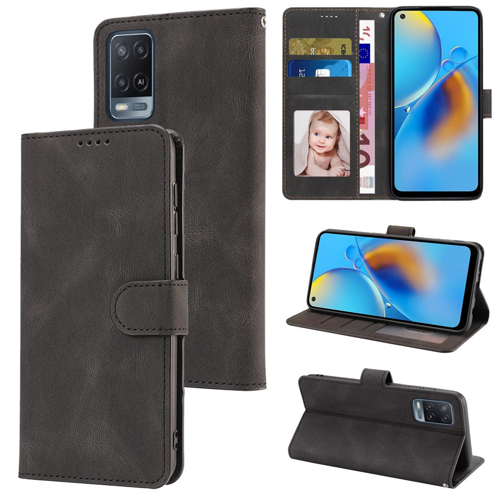 PU-læder-pung-etui til Oppo A54 4G / A54s / A55 / A55 5G / A55s 5G / A16 / A16s / A53s 5G / A56 5G