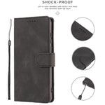 Xiaomi Redmi Note 12 4G PU-läder Folio Flip-fodral Magnetisk stängning Plånboksfodral med stativ