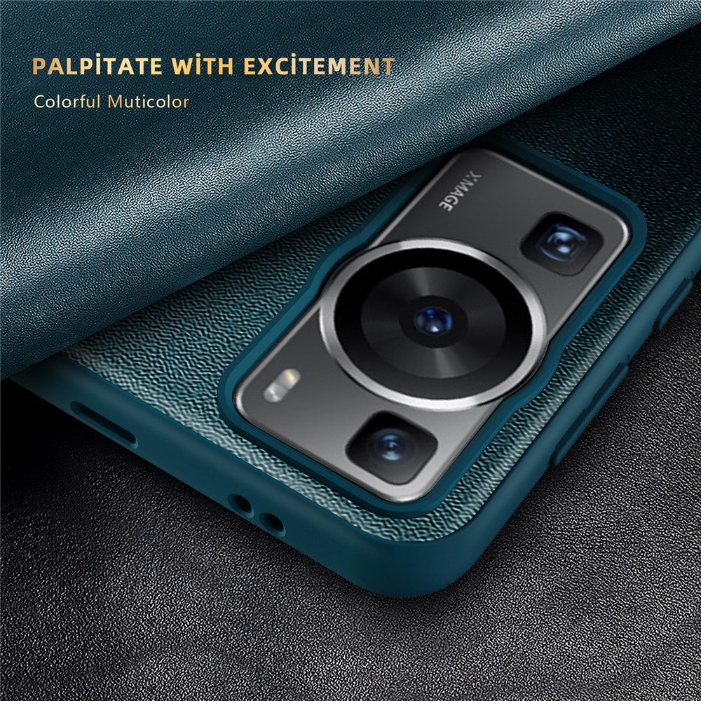 Huawei P60 Anti-Drop-skal View Window PU-läder Flip-fodral TPU Akrylmobilskal