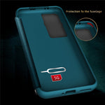 Anti-Fall Phone Case for Huawei P60 Pro View Window Flip Cover PU Leather TPU Acrylic Phone Protector