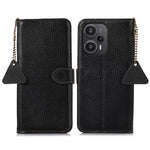 Xiaomi Redmi Note 12 Turbo / Poco F5 5G RFID-blockerande stativplånboksfodral i äkta nötläder