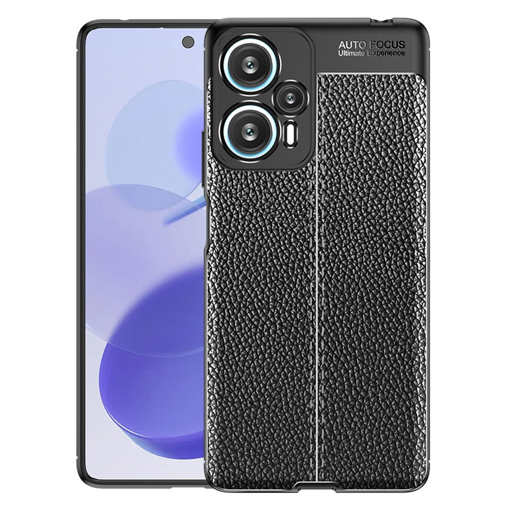 Xiaomi Redmi Note 12 Turbo / Poco F5 5G Flexibelt TPU-mobilskal Litchitextur Skyddande mobilskal