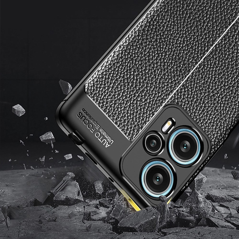 Xiaomi Redmi Note 12 Turbo / Poco F5 5G Flexibelt TPU-mobilskal Litchitextur Skyddande mobilskal