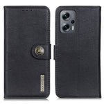 KHAZNEH För Xiaomi Redmi Note 12 Turbo / Poco F5 5G Stativ Plånboksfodral i Läder med Kohudtextur mobilskal