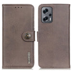 KHAZNEH För Xiaomi Redmi Note 12 Turbo / Poco F5 5G Stativ Plånboksfodral i Läder med Kohudtextur mobilskal