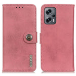 KHAZNEH För Xiaomi Redmi Note 12 Turbo / Poco F5 5G Stativ Plånboksfodral i Läder med Kohudtextur mobilskal