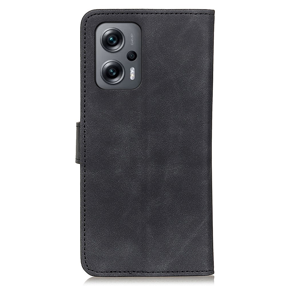 KHAZNEH For Xiaomi Redmi Note 12 Turbo / Poco F5 5G PU Leather Phone Cover Retro Texture Wallet Stand Case