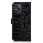 For Xiaomi Redmi Note 12 Turbo / Poco F5 5G RFID Blocking Phone Cover Genuine Cowhide Leather Stand Wallet Case