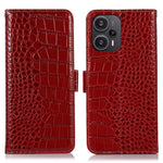 For Xiaomi Redmi Note 12 Turbo / Poco F5 5G RFID Blocking Phone Cover Genuine Cowhide Leather Stand Wallet Case