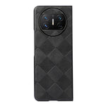 For Huawei Mate X3 5G Grid Texture Phone Case Leather Coated PC Cell Phone Cover
