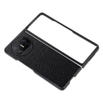 For Huawei Mate X3 5G Folding Phone Case Crocodile Texture Genuine Cowhide Leather Coated PC Cover
