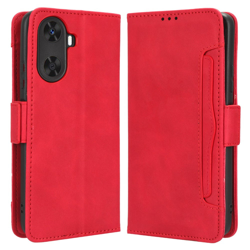 For Huawei Enjoy 60 Wallet Phone Case Leather Flip Cover Multiple Card Slots Phone Shell with Stand