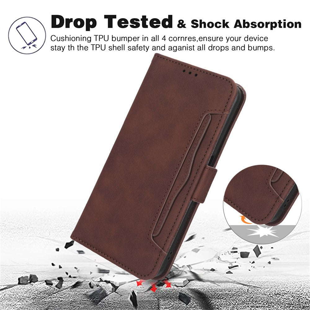 For Huawei Enjoy 60 Wallet Phone Case Leather Flip Cover Multiple Card Slots Phone Shell with Stand
