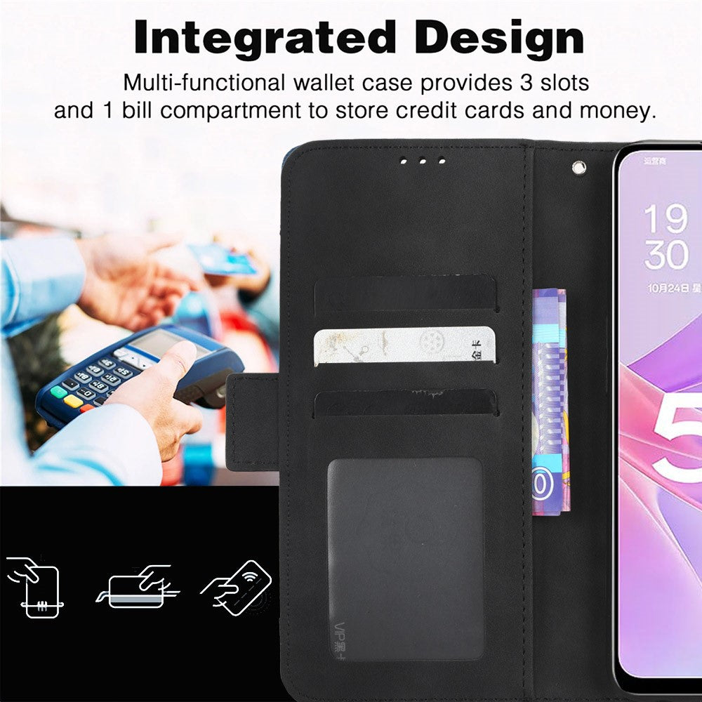 For Huawei Enjoy 60 Wallet Phone Case Leather Flip Cover Multiple Card Slots Phone Shell with Stand