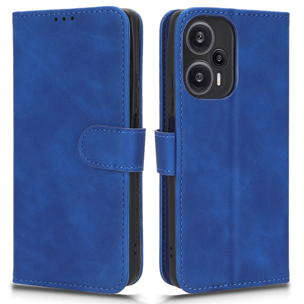 For Xiaomi Redmi Note 12 Turbo / Poco F5 5G PU Leather Flip Phone Case with Wallet Skin-touch Stand Cover
