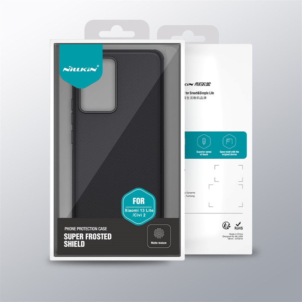 NILLKIN Super Frosted Shield Pro for Xiaomi 13 Lite / Civi 2 5G Matte Phone Case PC+TPU Cell Phone Cover