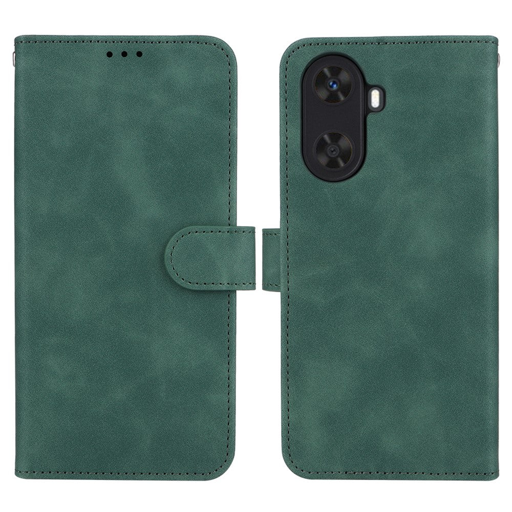 Huawei Enjoy 60 PU-läder med hudkontakt, mobilskal, plånbok, stativ, vikbart fodral