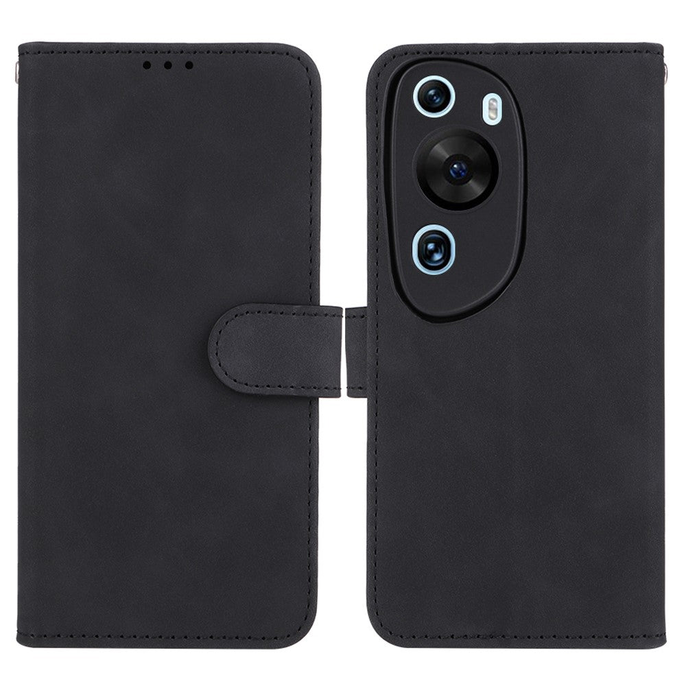 For Huawei P60 Art PU Leather Folio Flip Cover Wallet Stand Skin-Touch Phone Case