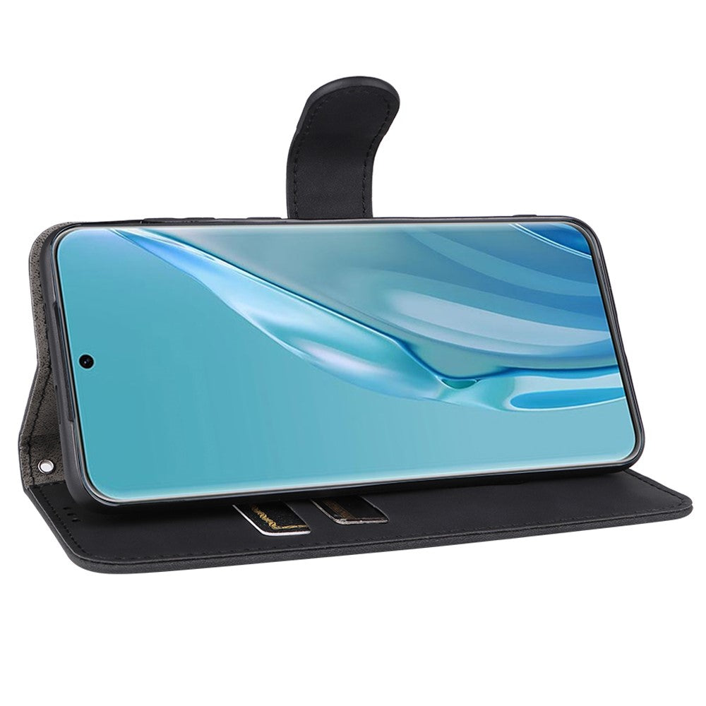 For Huawei P60 Art PU Leather Folio Flip Cover Wallet Stand Skin-Touch Phone Case