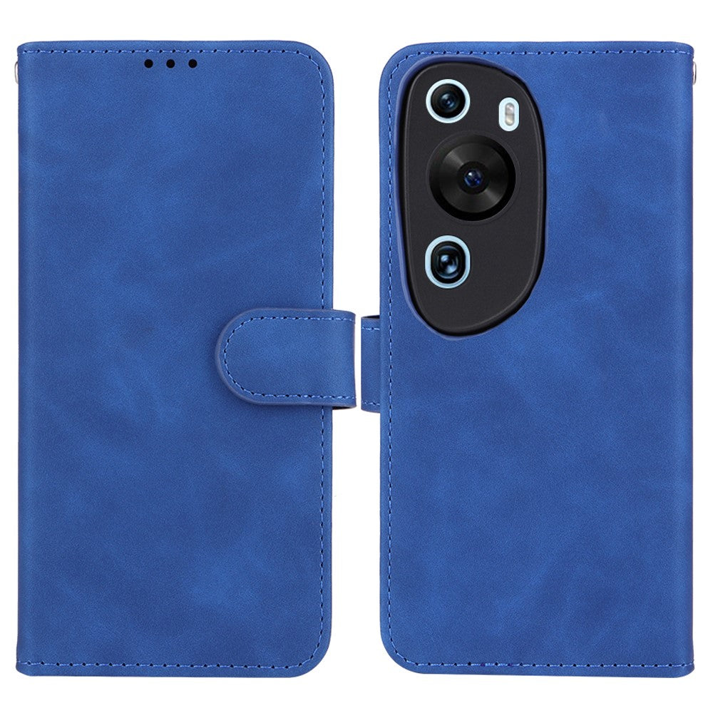 For Huawei P60 Art PU Leather Folio Flip Cover Wallet Stand Skin-Touch Phone Case