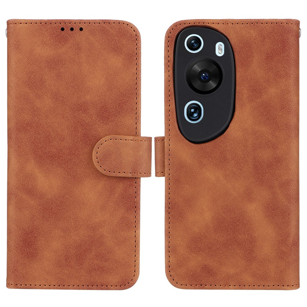 For Huawei P60 Art PU Leather Folio Flip Cover Wallet Stand Skin-Touch Phone Case