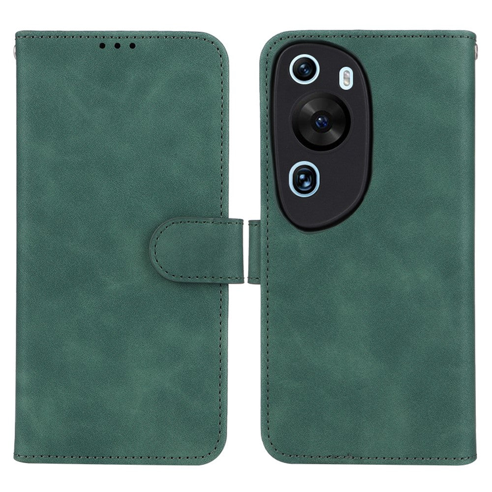 For Huawei P60 Art PU Leather Folio Flip Cover Wallet Stand Skin-Touch Phone Case
